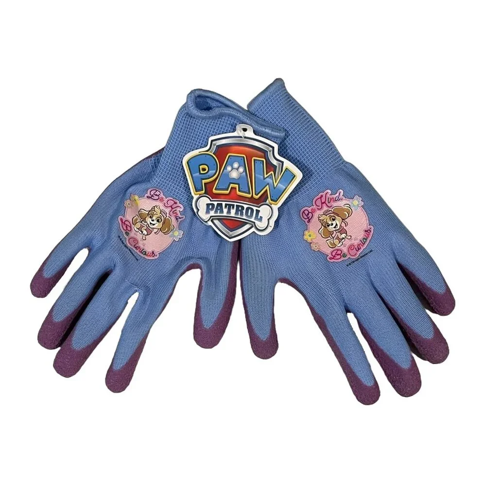 PAW Patrol Skye Kids Garden Gripping Gloves Blue Purple NWT
